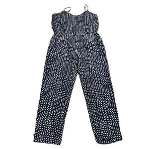 LOFT Black and White Jumpsuit